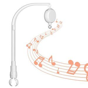 Baby Crib Mobile Arm with Music Box Spin Motor,23 Inch,Volume Control,3 Modes